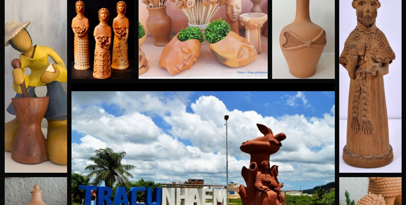 Galeria com imagens dos artesanatos da cidade de Tracunhaém